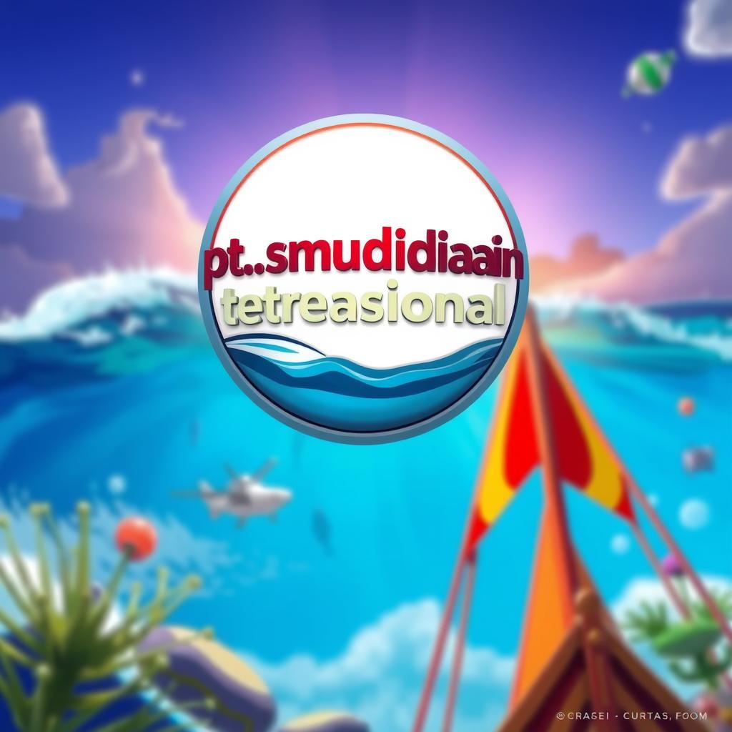 Buat kan logo 3D dengan tulisan "pt.samudrainternasional" Dan logo bulat di belakangnya