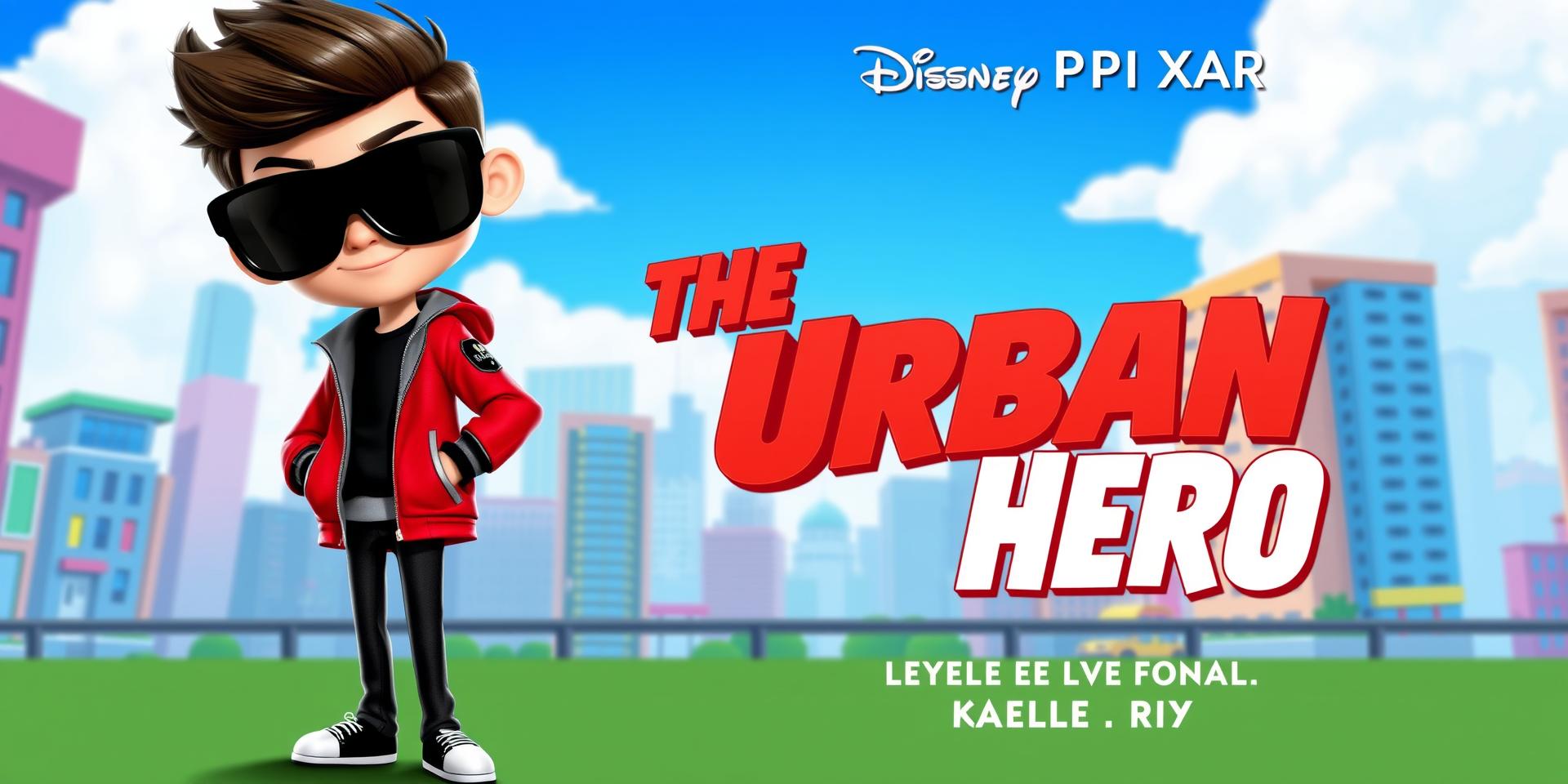 Kacamata+masker hitam+jaket merah+celana jeans hitam+sepatu putih+tangan masih jaket, in cartoon style