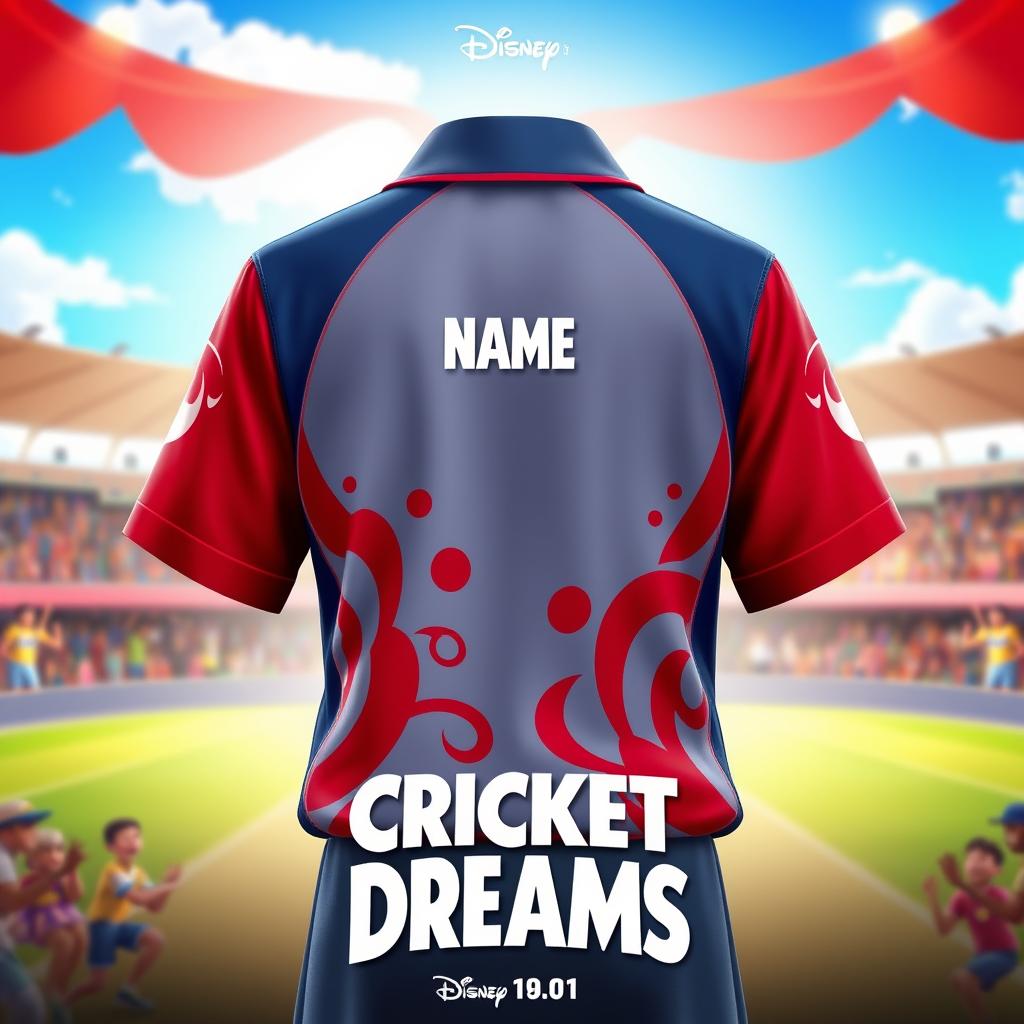 "Create a one high quality image stylish custom cricket jersey with a collared neck and half sleeves. Show front and back views separately. Use a unique color scheme like red aor . Add abstract patterns on the chest and space for name/number on the back. Use realistic mesh fabric, detailed stitching, and soft shadows on a plain white background." front and back view high quality and clear clean 3d image