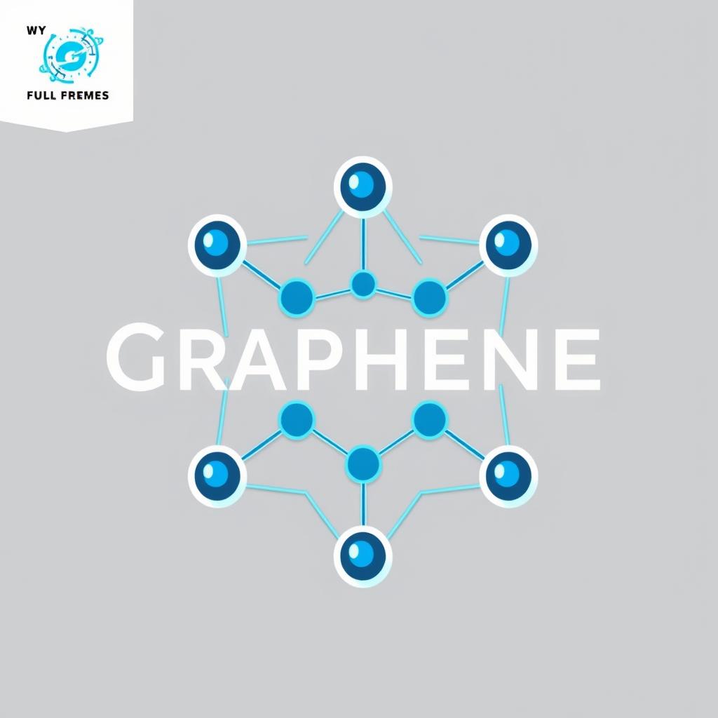 "Graphene: Molecule and 2D Crystal", conference logo, gray, blue
