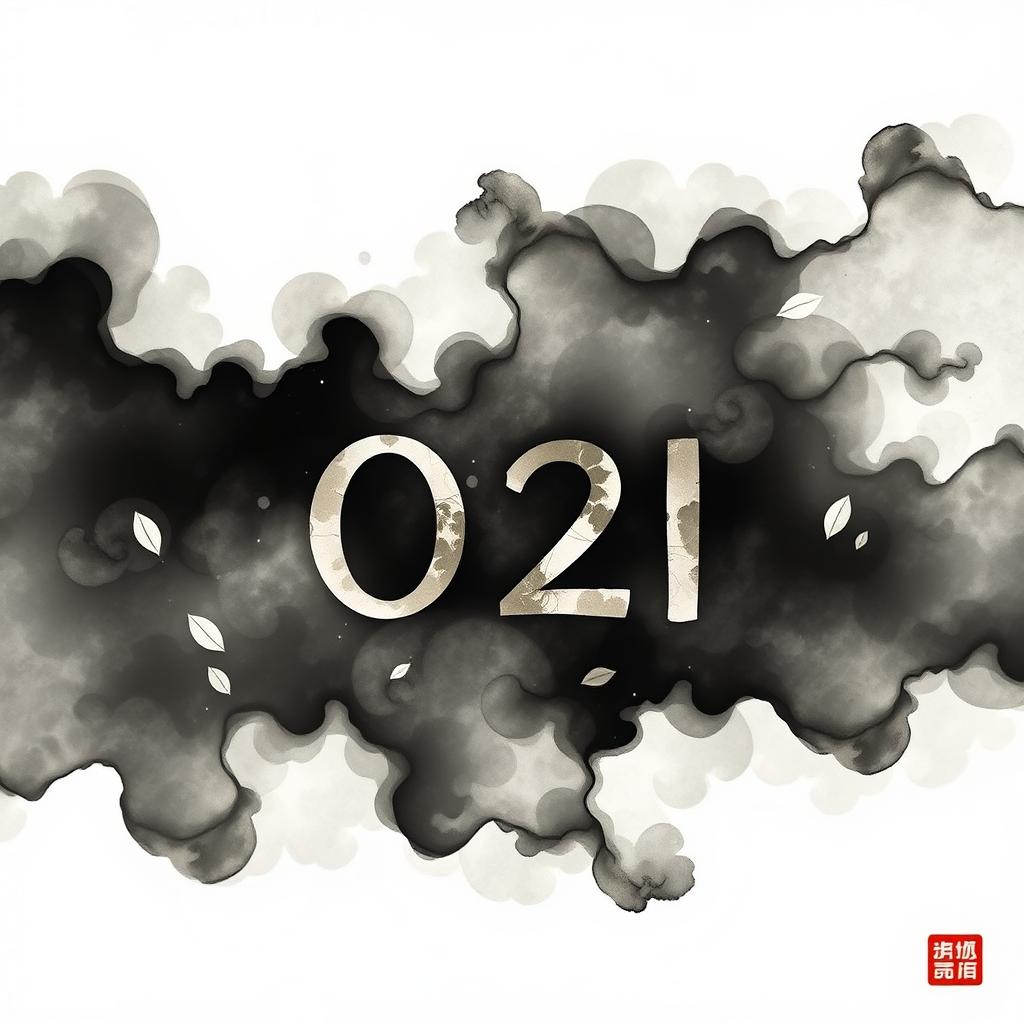 Fluid ink cloudscape in #B0A4E3 and #A3C1AD , Ming dynasty divination slips floating like leaves, holographic date display using Yuan dynasty ink diffusion technique --ar 1:1 --style ink_painting --v 5 --no gold --no brown --no text --low_contrast