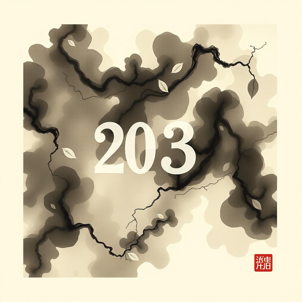 Fluid ink cloudscape in #B0A4E3 and #A3C1AD , Ming dynasty divination slips floating like leaves, holographic date display using Yuan dynasty ink diffusion technique --ar 1:1 --style ink_painting --v 5 --no gold --no brown --no text --low_contrast