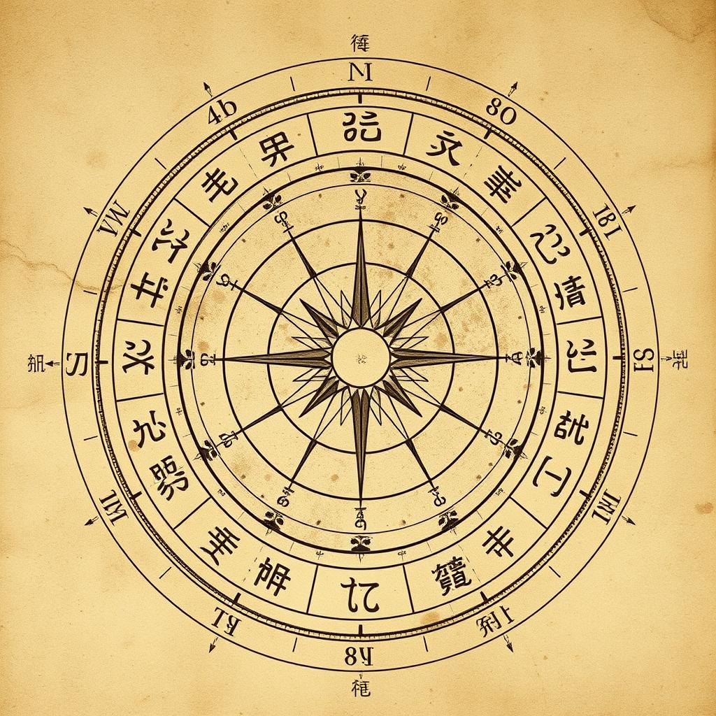 A misty celestial compass with #C3B1E1 (淡紫) star trails, Song Dynasty astronomical chart patterns in #88B7B5 (青白), translucent rice paper overlay showing 28 lunar mansions, soft ink wash rendering with 40% opacity, reserved central space for user portrait integration --ar 1:1--v 5 --no gold --no text