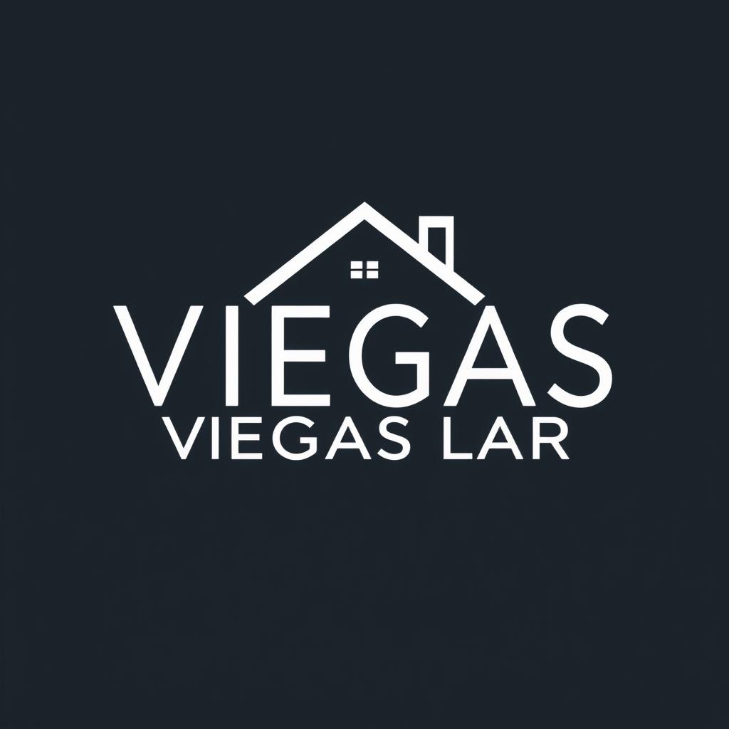 Crie um logo minimalista e moderno para a marca "VIEGAS LAR". A empresa vende produtos para o lar através de marketplaces online. O logo deve ser simples, elegante e facilmente reconhecível em tamanhos pequenos (como um ícone de loja). Considere usar as iniciais "VL" de forma criativa ou um símbolo geométrico que remeta a uma casa ou lar. As cores podem ser neutras (cinza, branco, preto) com um toque de uma cor de destaque como azul ou verde. Palavras-chave: minimalista, moderno, clean, ícone, lar, marketplace, digital.
