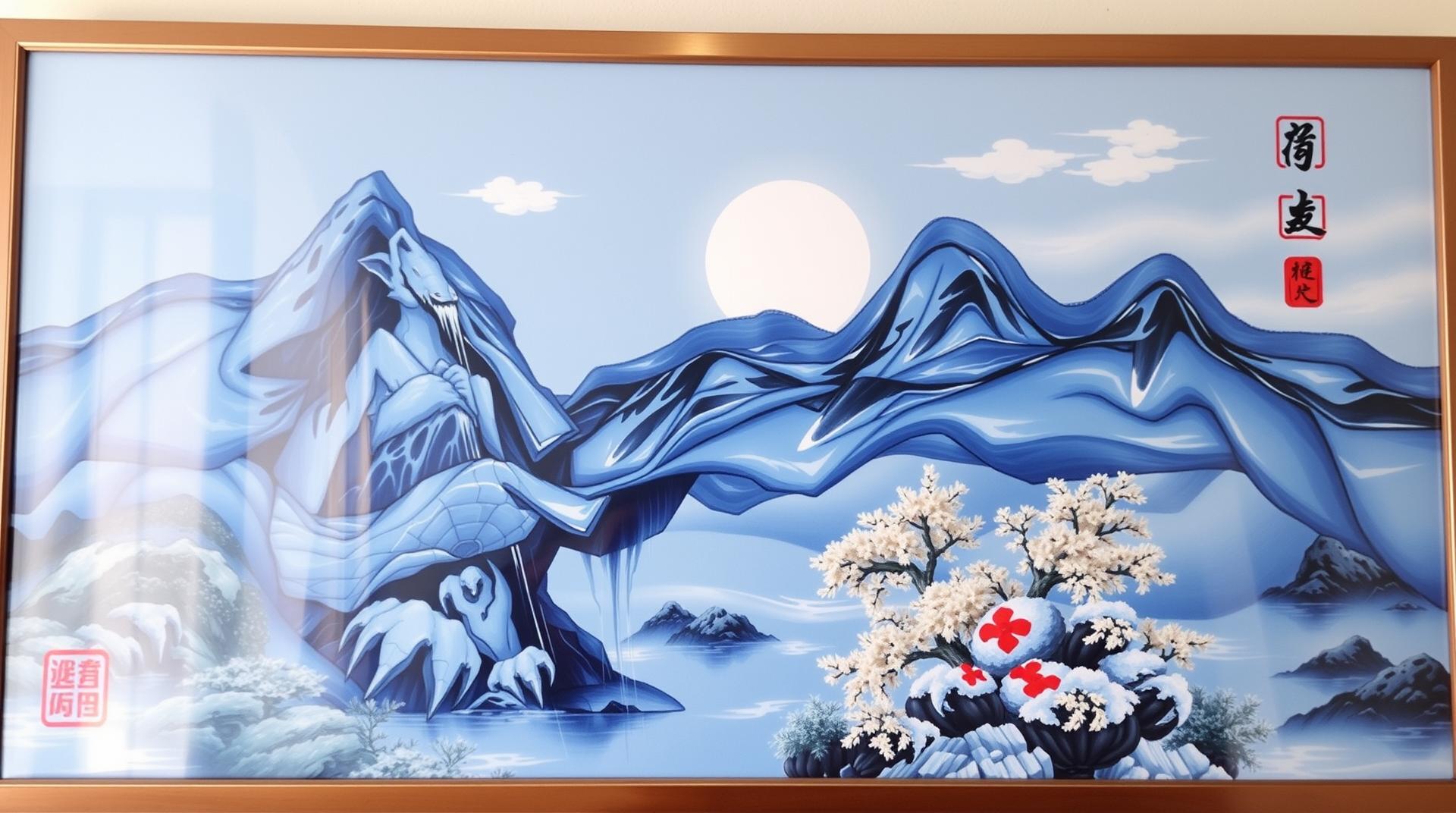 深海鱼类眼球剖面图，展示感光层和生物荧光，科学插画风格，超高清