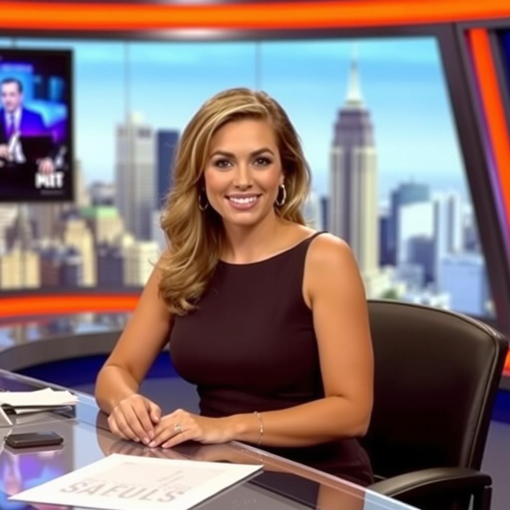 Busty newsanchor